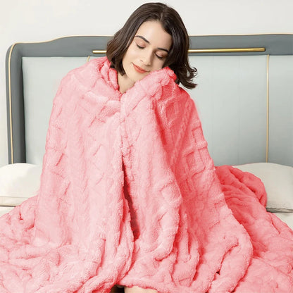 Soft Cozy Velvet Taffeta Blanket, Warm for Bed Sofa Office, Elegant Home Decor, Perfect Gift for All, Durable and Double-sided